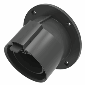 Kabelholder: Veggmontert støpselholder for ladekabel Type 2